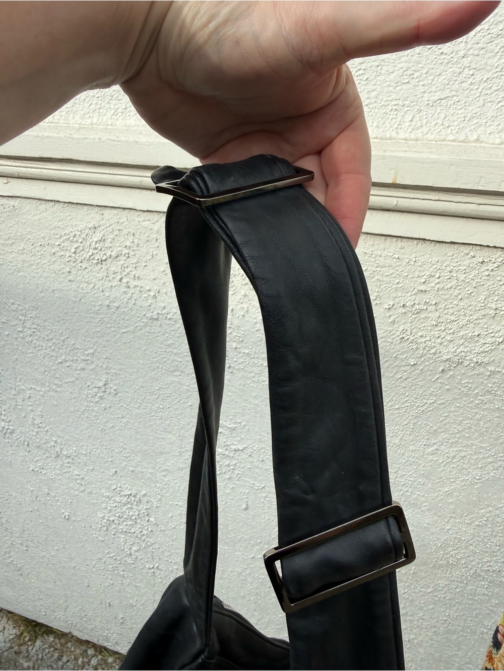 Free people lamb Black Leather Crossbody Sling Bag - - Picture 6 of 8
